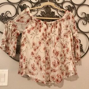 Lucky brand, off the shoulder flowey shirt